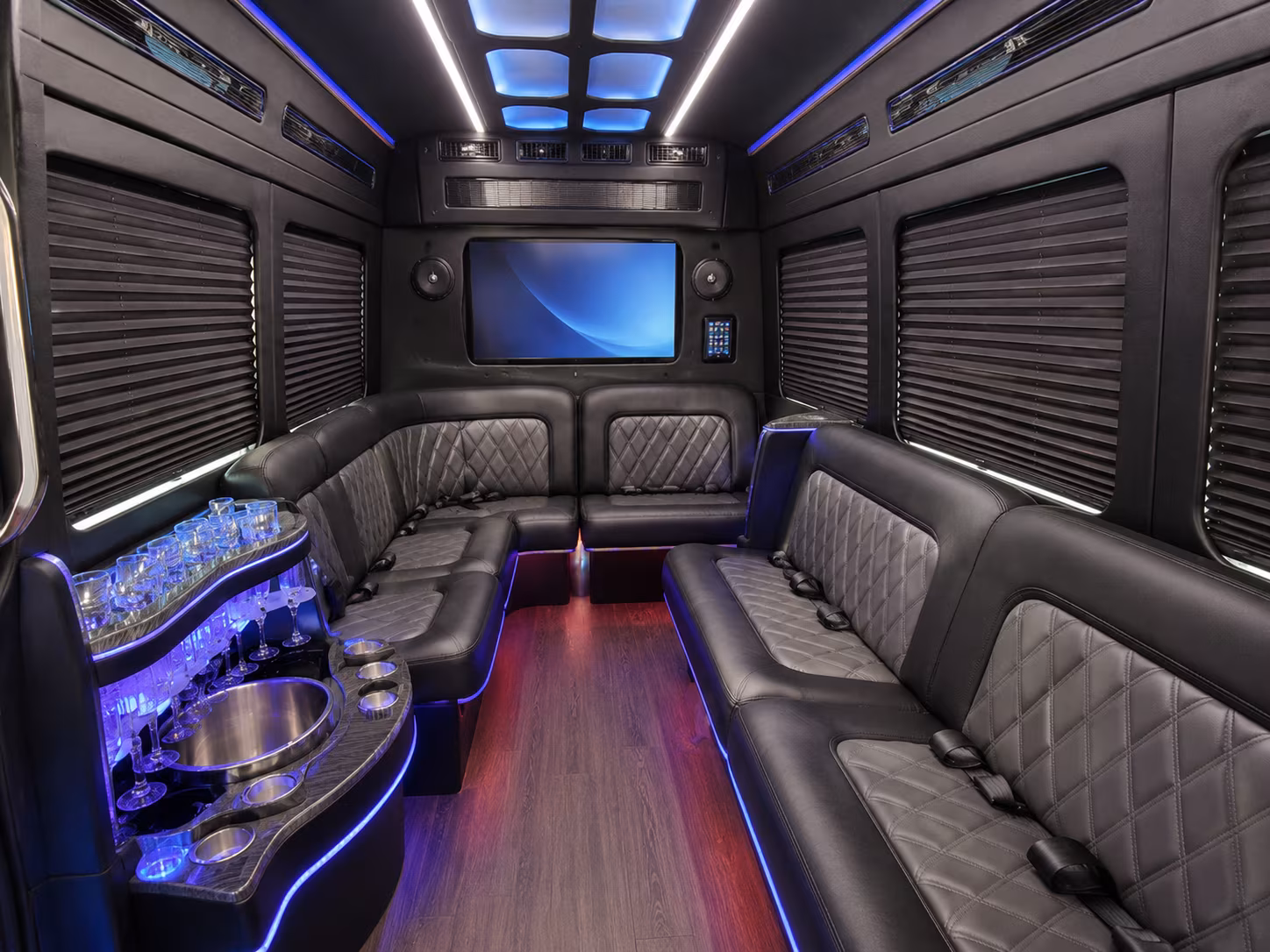 new rochelle party bus interior